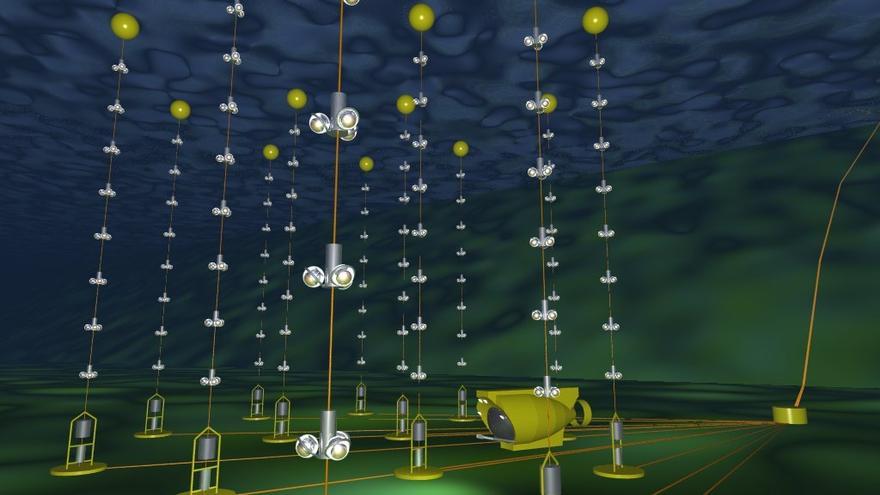 Detector de neutrinos que se sitúa a 2.5 km bajo el Mar mediterráneo, en la costa de Tolón, Francia.