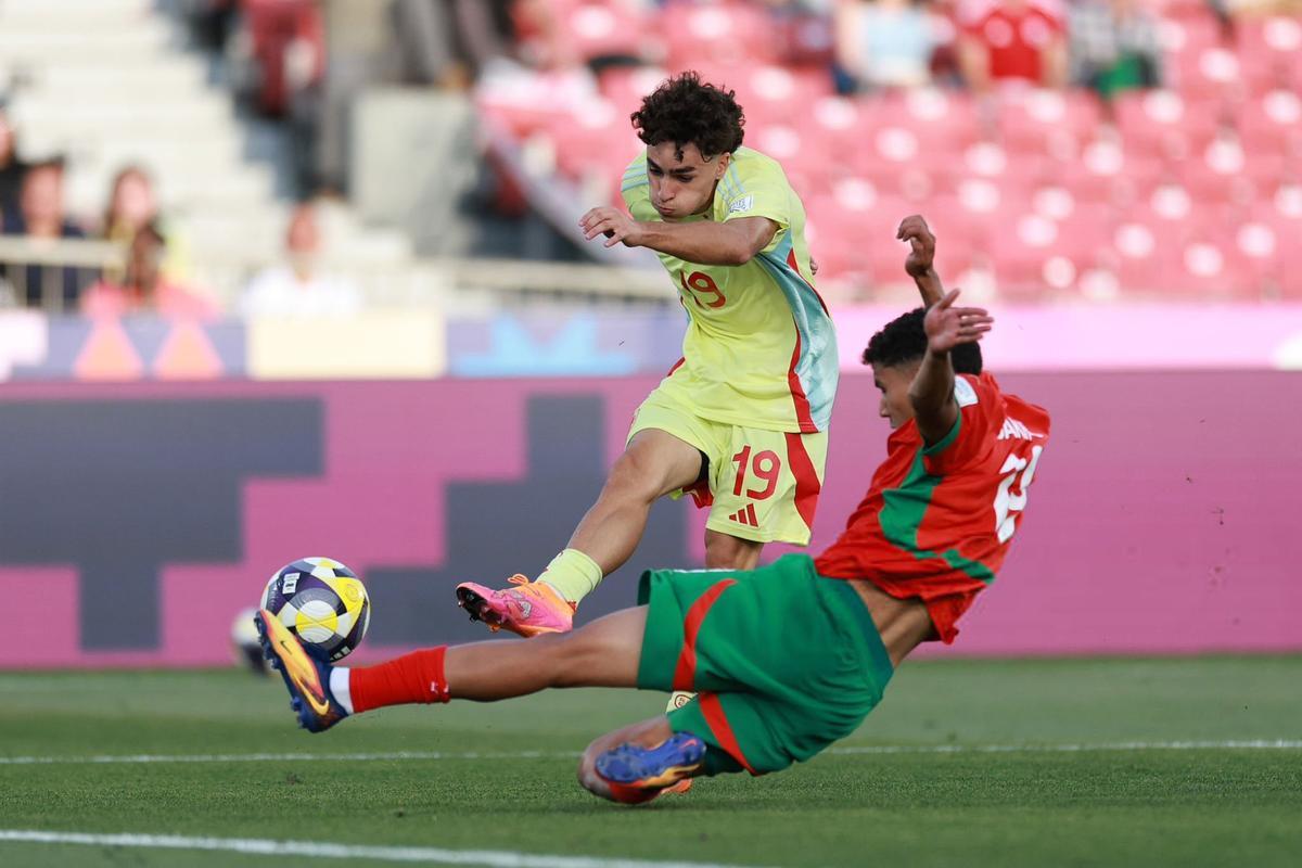 Jan Virgili, con España en el Mundial sub-20.