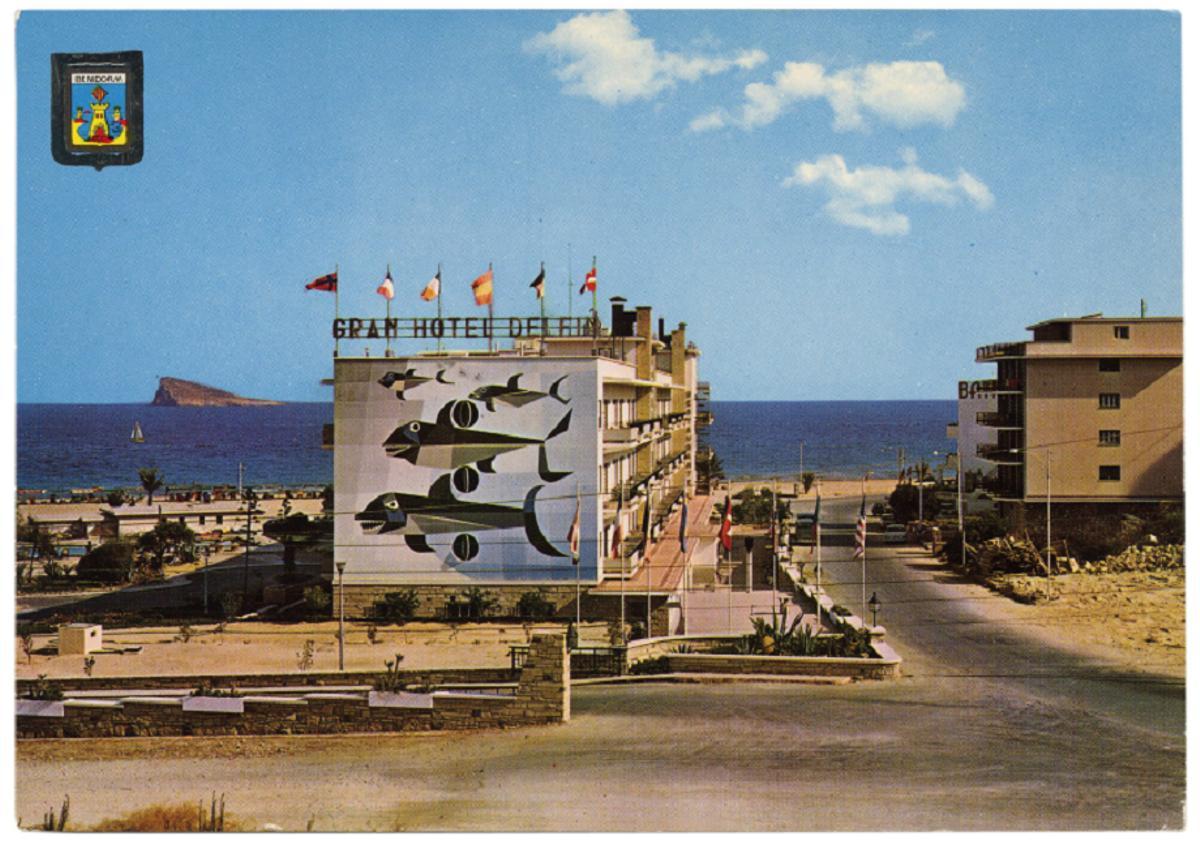 El hotel Delfín en una imagen antigua.