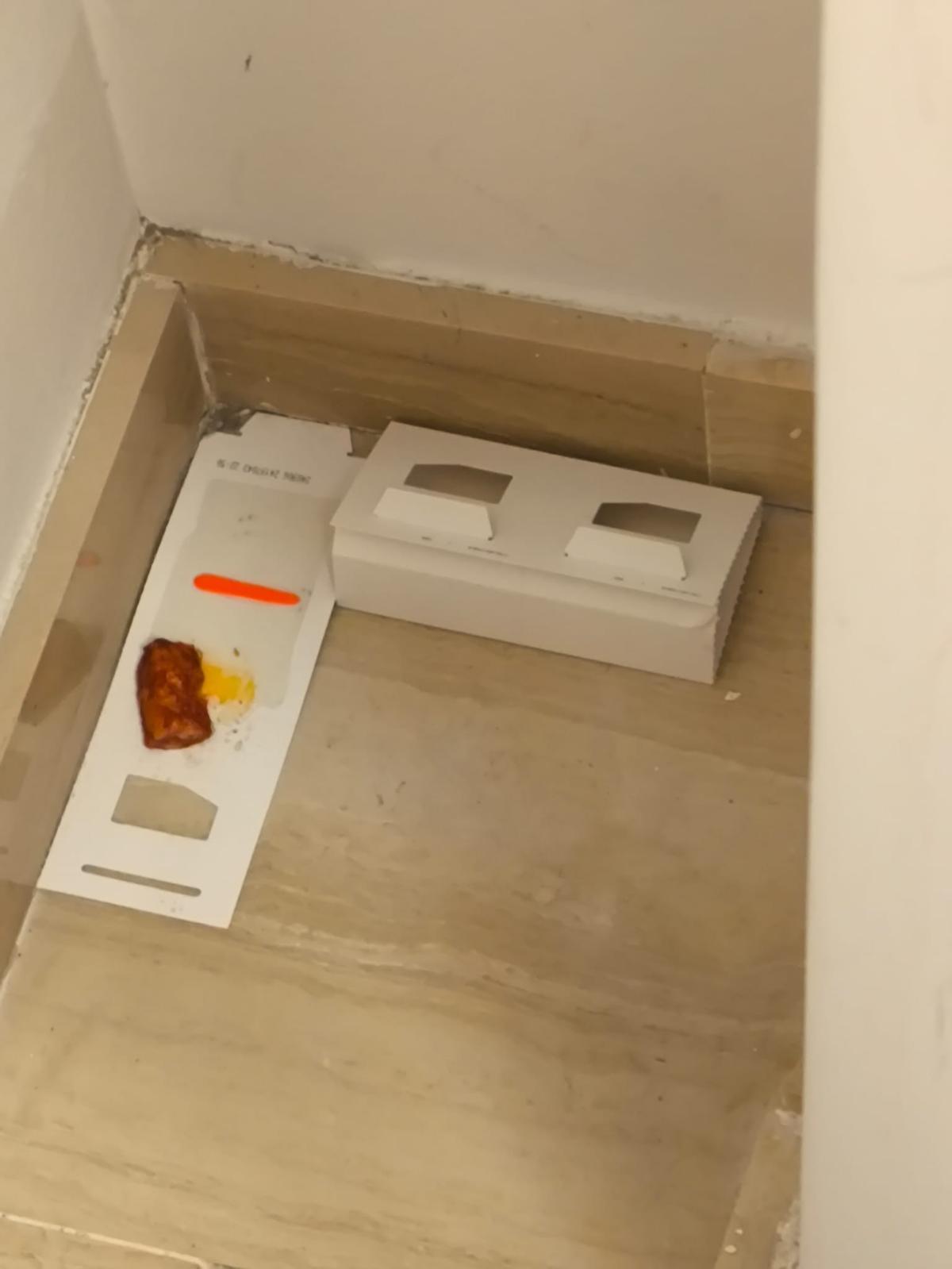 Trampas colocadas para la rata.