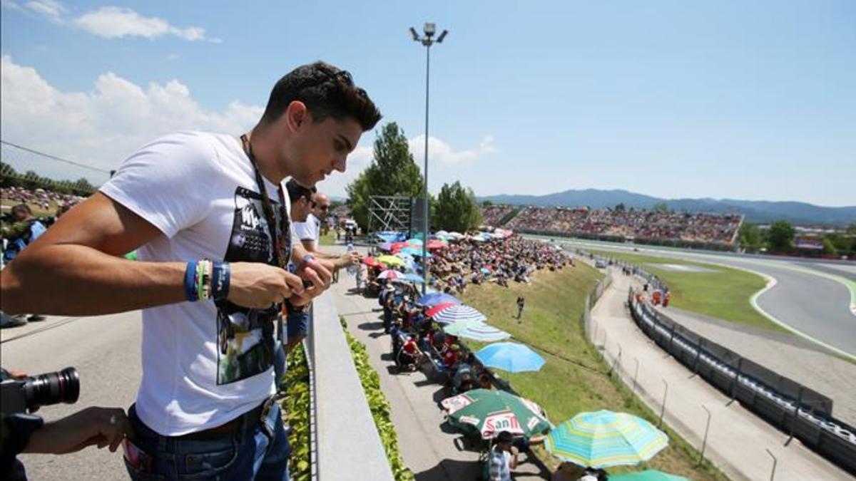 Bartra estuvo de visita en el Circuit