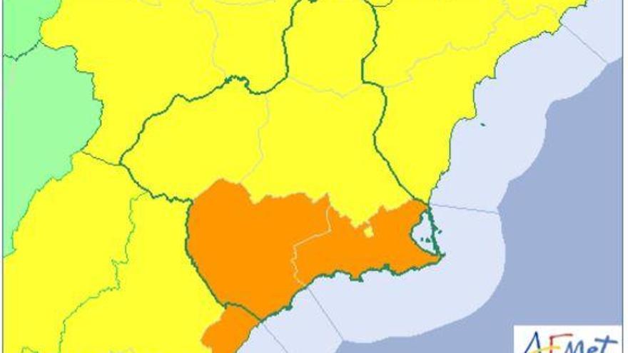 Media Región de Murcia en alerta naranja por lluvias