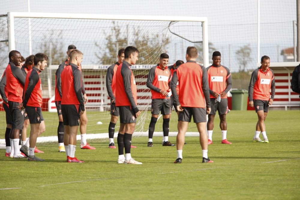 Entrenamiento del Sporting en Mareo.