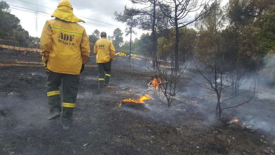 l&#039;ADF treballant en un foc al Bages