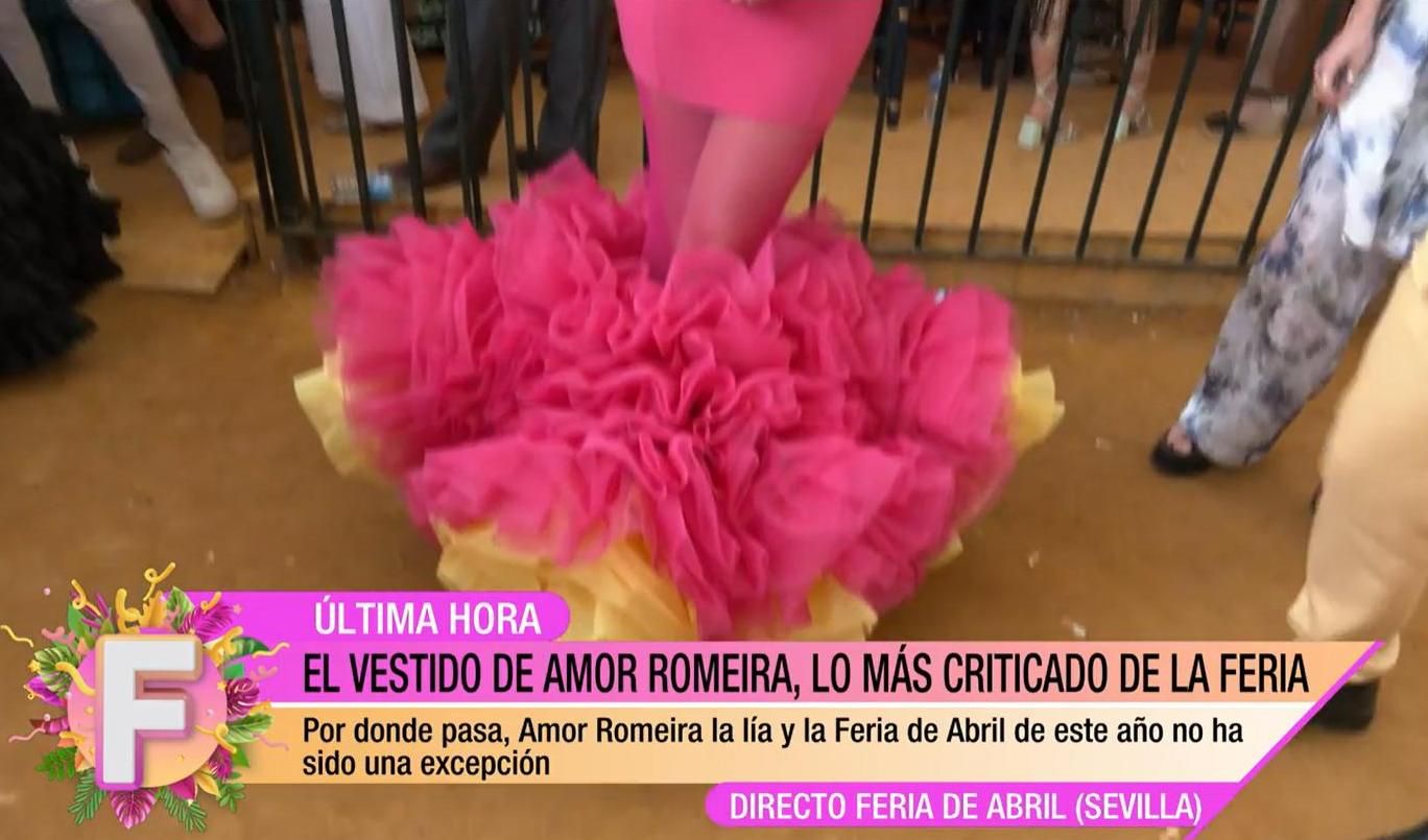 El traje de flamenca que causa polémica en la Feria de Sevilla 2024