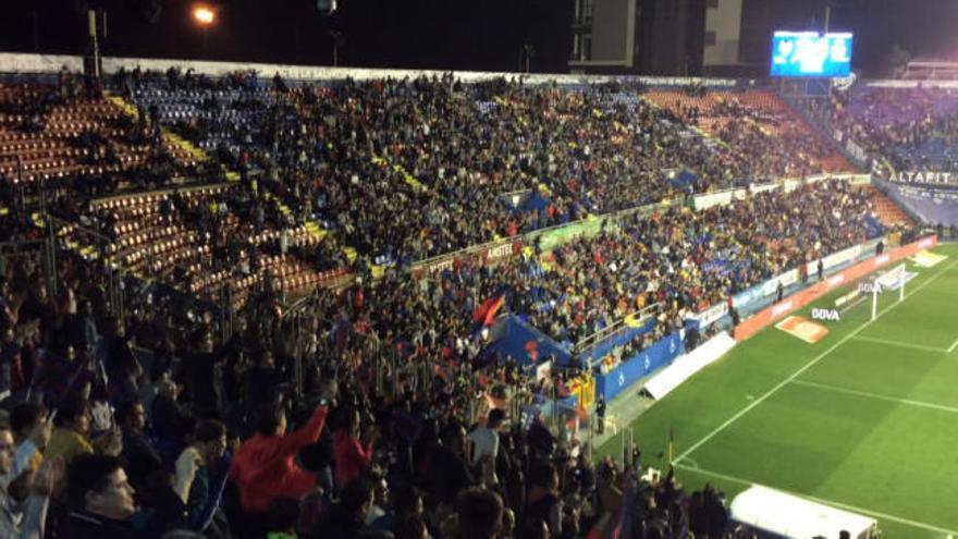 Así celebró Orriols la victoria frente al Espanyol