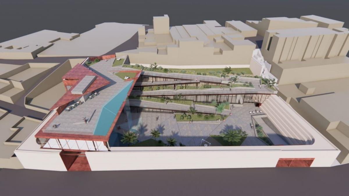 Representación del futuro parque de Gáldar.