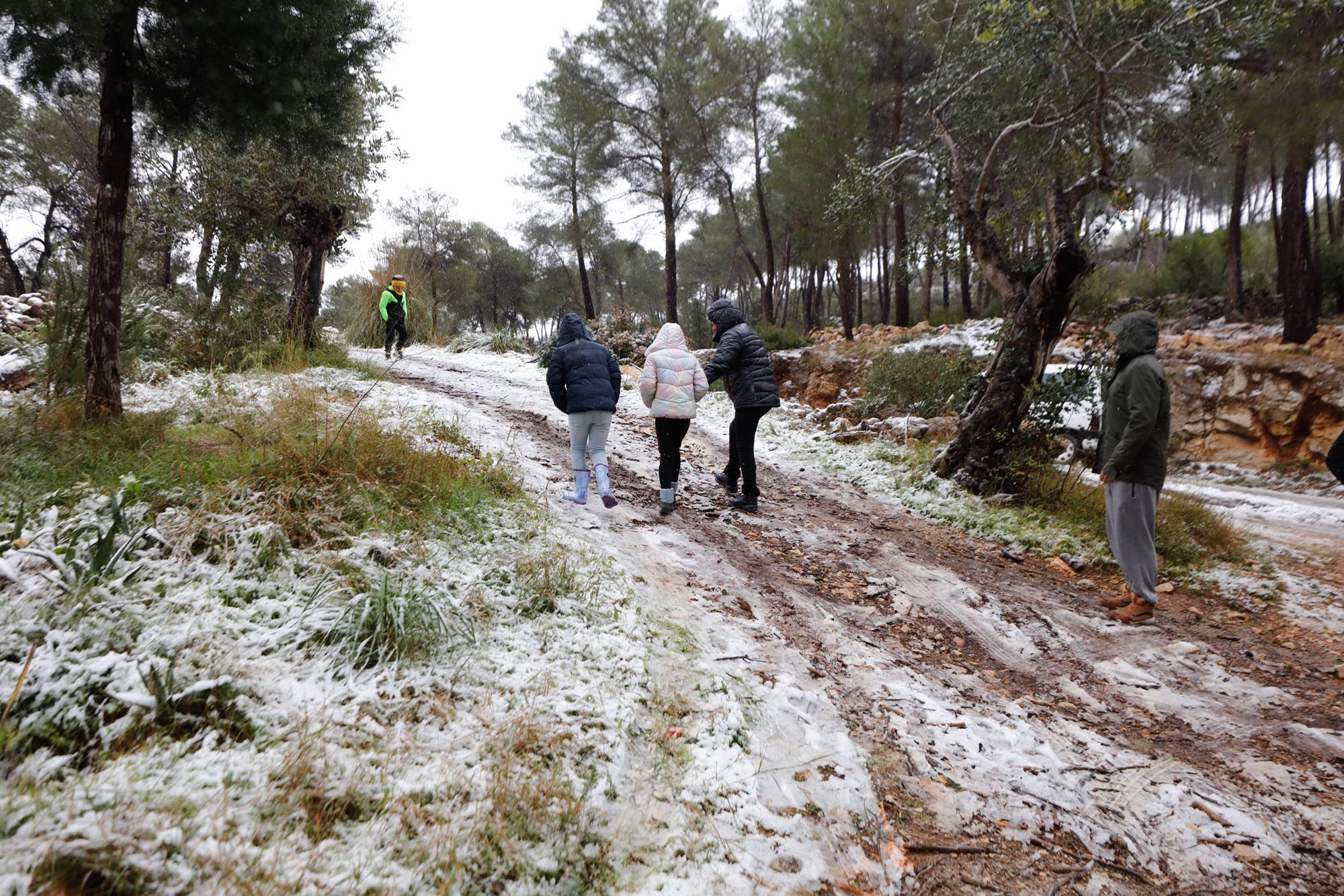 Galería de imágenes de la nieve por la borrasca Juliette en Ibiza