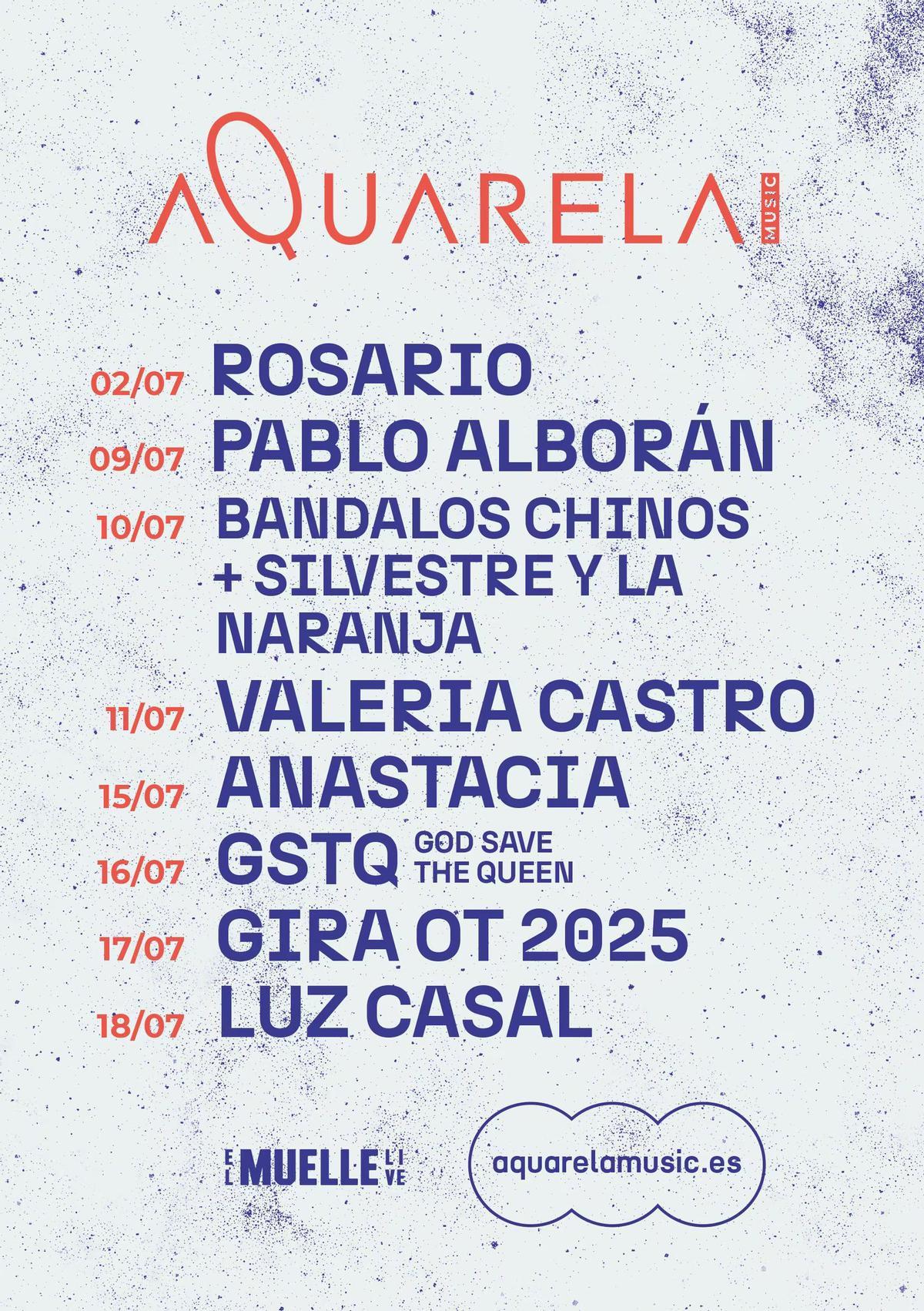 Un cartel de grandes artistas