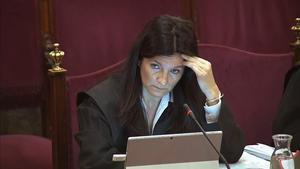 Rosa María Seoane durante el juicio del procés