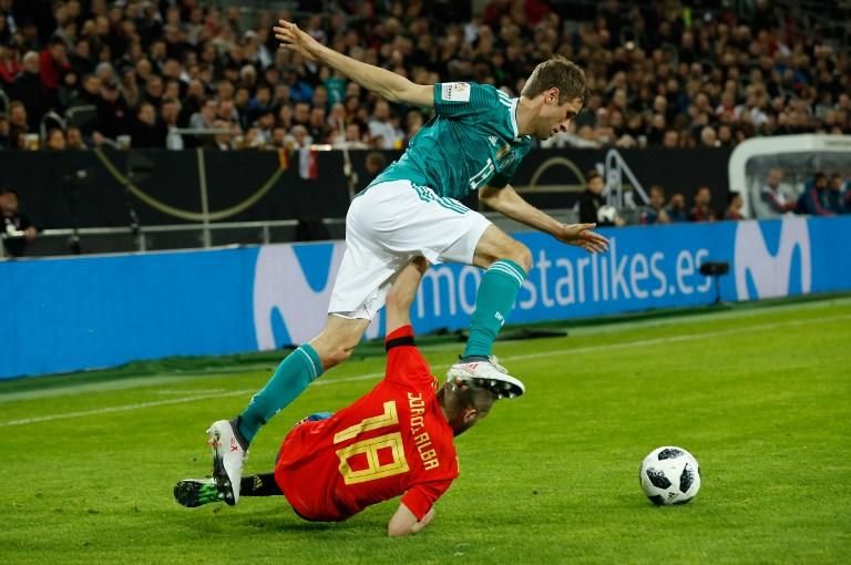 El partido Alemania - España, en imágenes