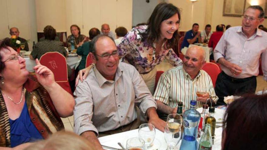 Mercedes Alonso, en el almuerzo con agricultores.