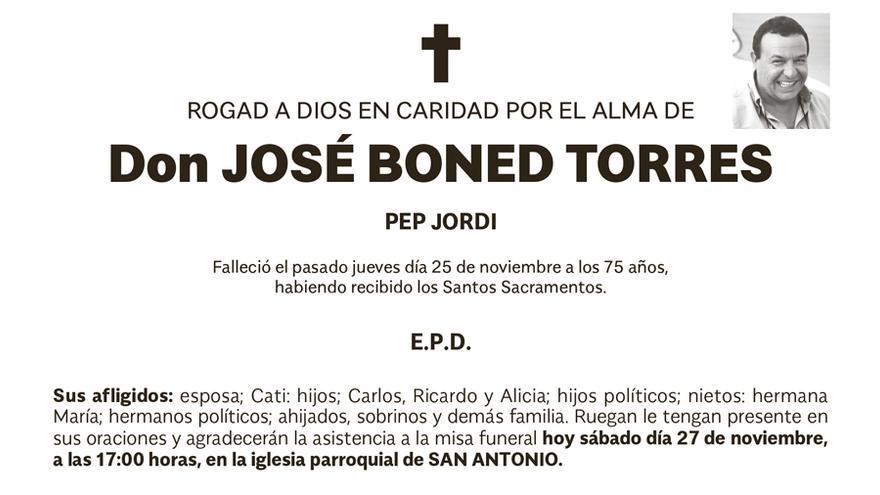 Esquela José Boned Torres