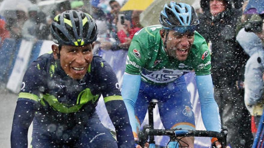 Nairo Quintana y Raúl Alarcón, en la etapa reina de la Vuelta a Asturias