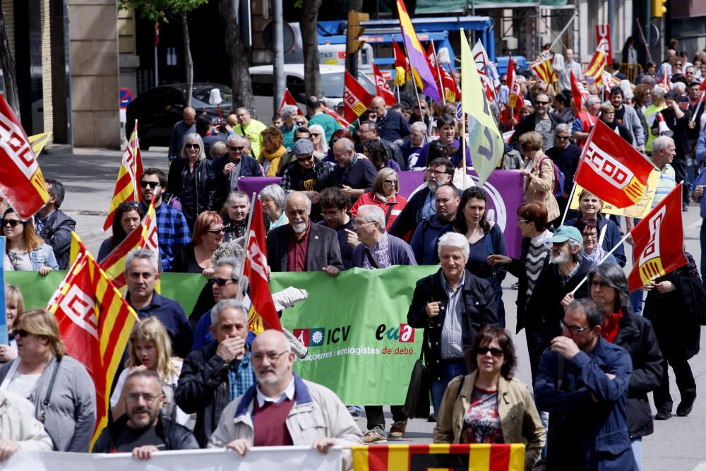 Manifestació del primer de maig a Girona