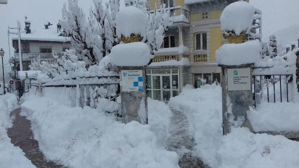 El temporal deixa 40 cm de neu a la Cerdanya