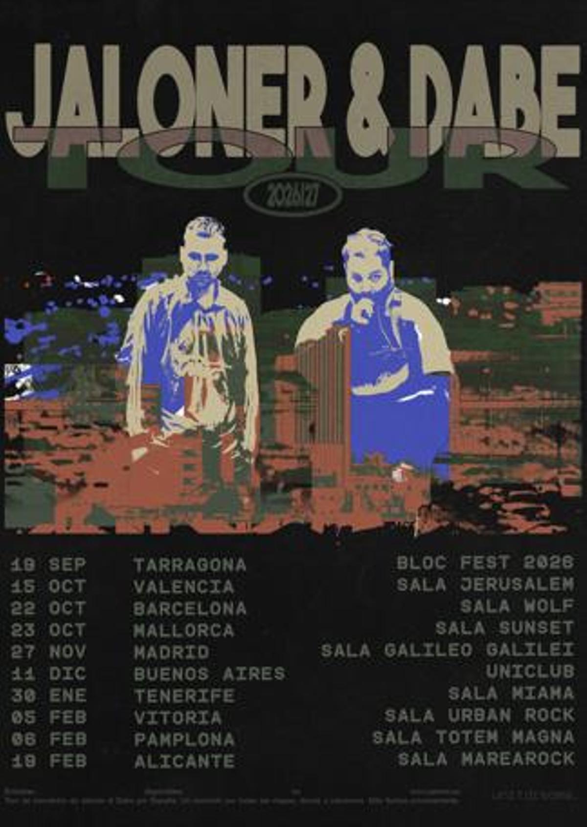 Cartel oficial de la gira, con 10 fechas confirmadas
