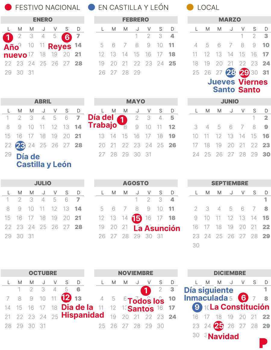 Calendario Laboral De Castilla Y LeÓn De 2024 Con Festivos 6486