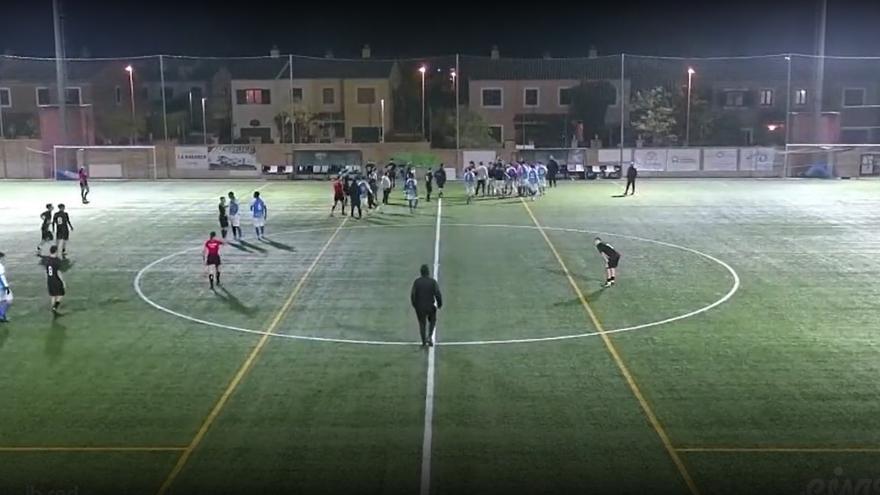 Incidentes al término del Pla Na Tesa-Sporting Ciutat de Palma de juveniles
