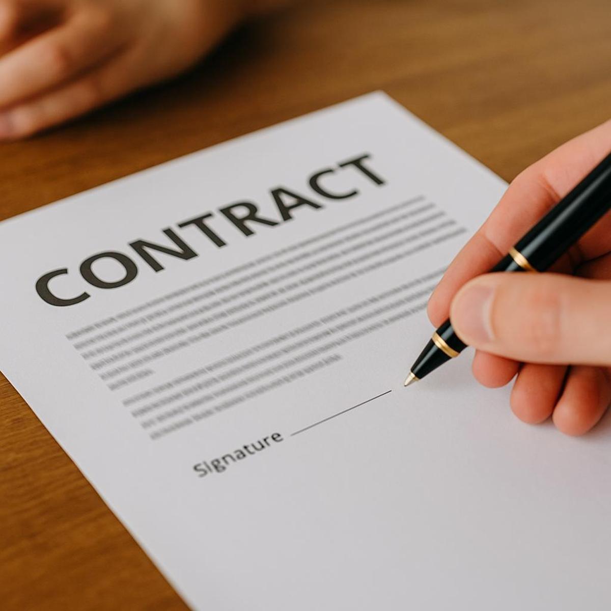Un contrato laboral