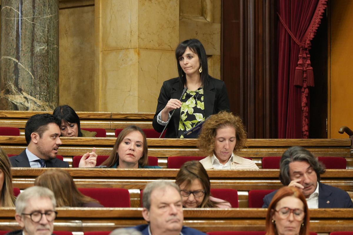 La líder de Aliança Catalana, Sílvia Orriols, este miércoles en el Parlament.