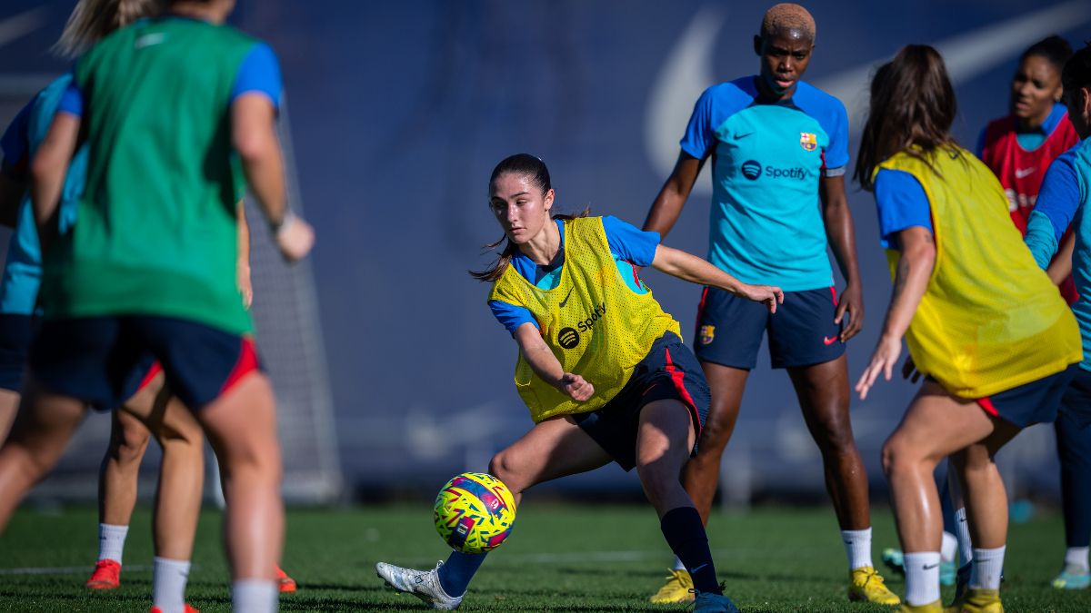 Bruna, en un entrenamiento