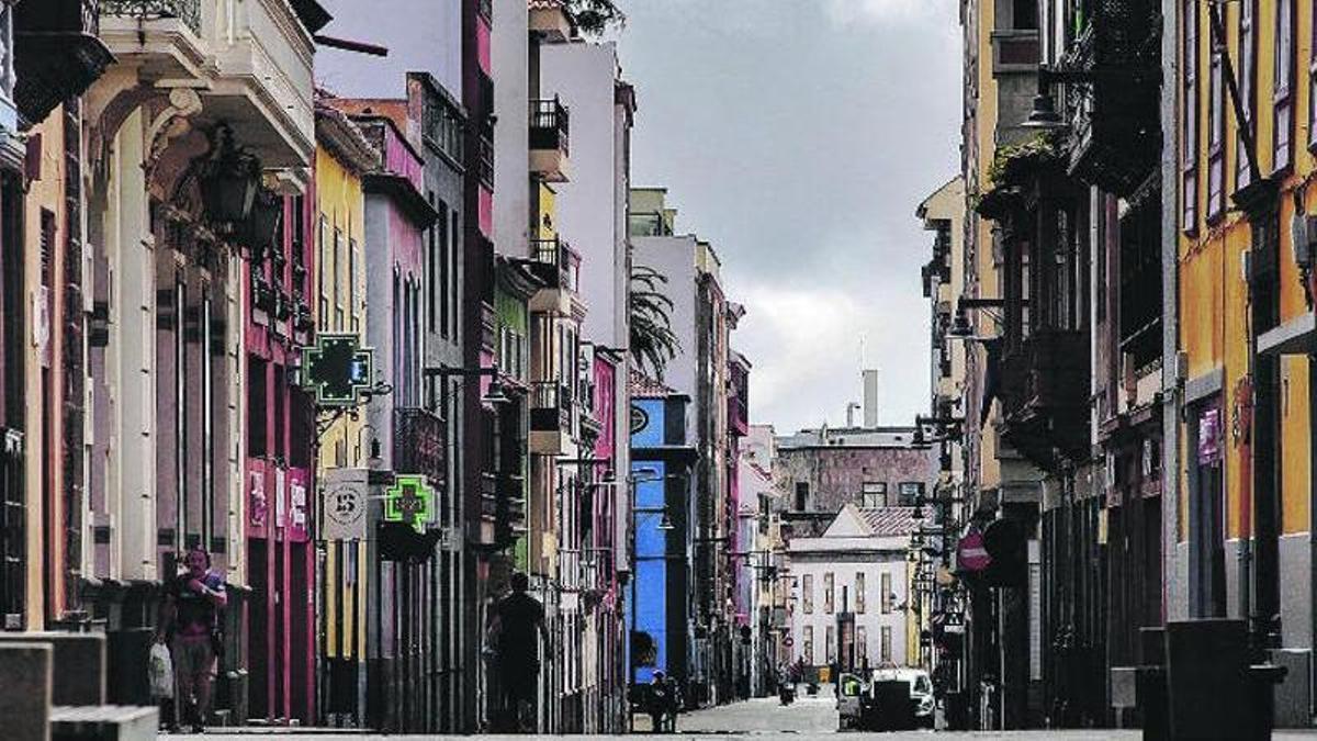 La calle La Carrera, en el centro histórico de La Laguna.