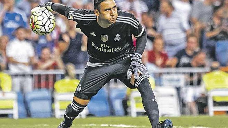 Keylor Navas, durante un partido con el Real Madrid.