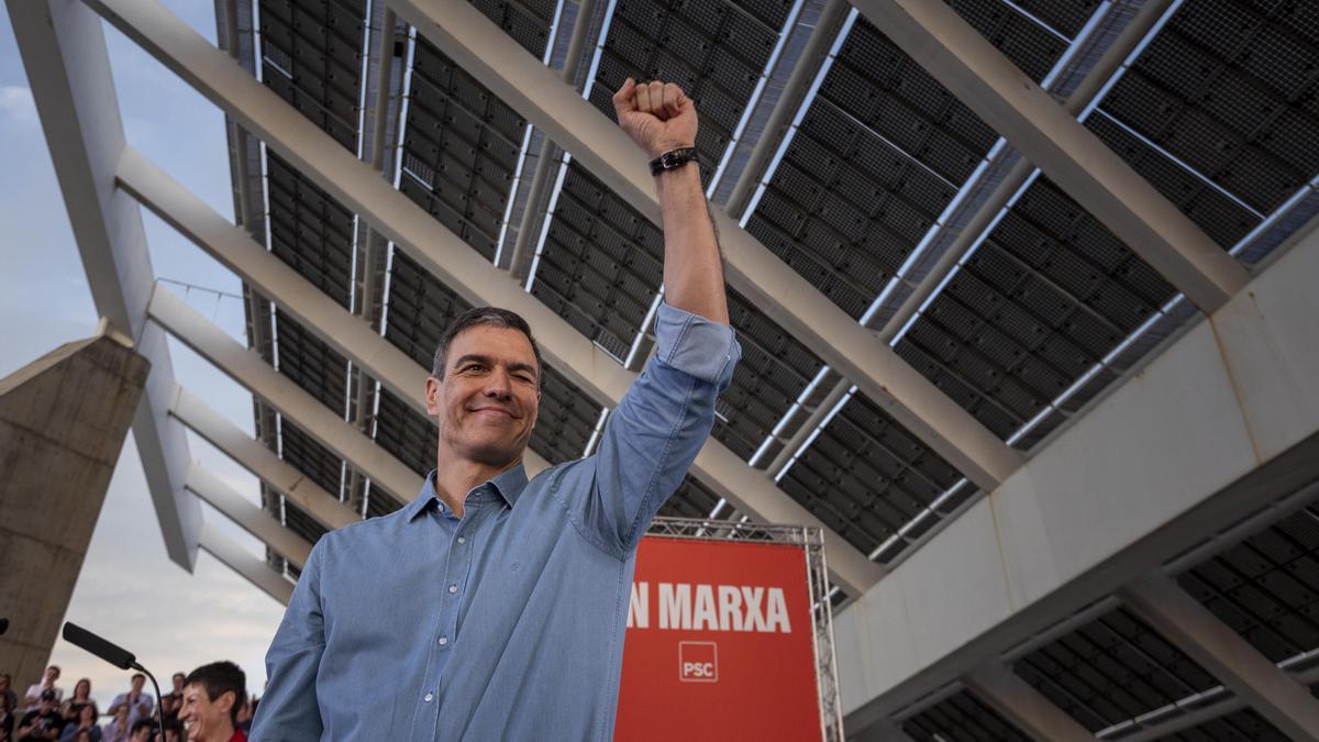 Acto del PSC con Jaume Collboni y Pedro Sánchez en el Fòrum