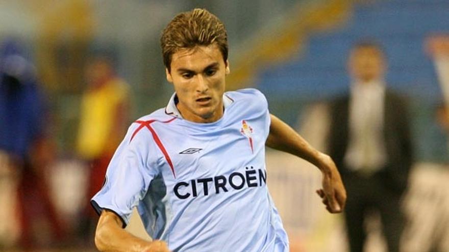 Jonathan Vila, durante un partido con el Celta.