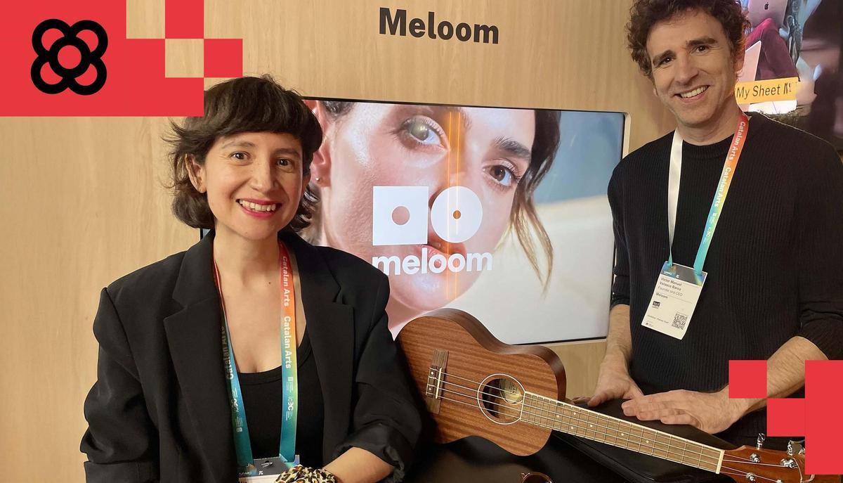 Mia Salazar Bungard y Víctor Velasco, de Meloom, en la última edición del MWC / Meloom
