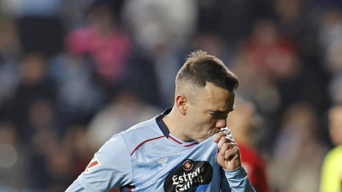 Iago Aspas celebra el primer gol ante el Mallorca | PABLO HERNÁNDEZ GAMARRA