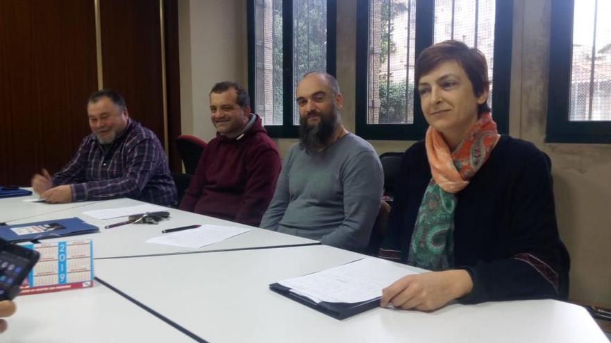 Agulla, Sestelo, Diéguez y Carballa en la rueda de prensa