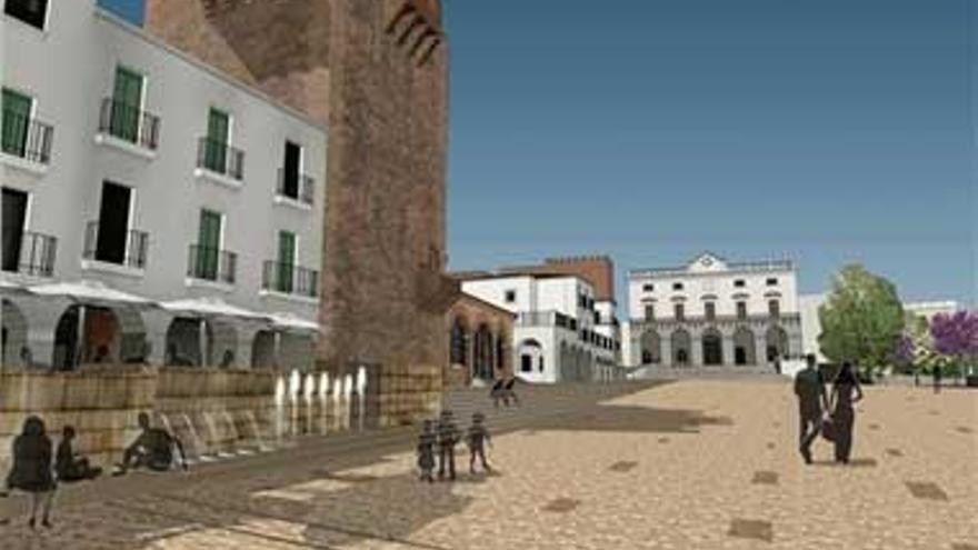 Seis empresas optan a las obras de remodelación de la plaza Mayor de Cáceres