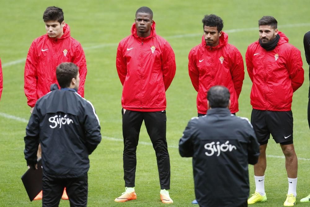 Elderson Echiéjile ya se entrena con el Sporting en El Molinón.