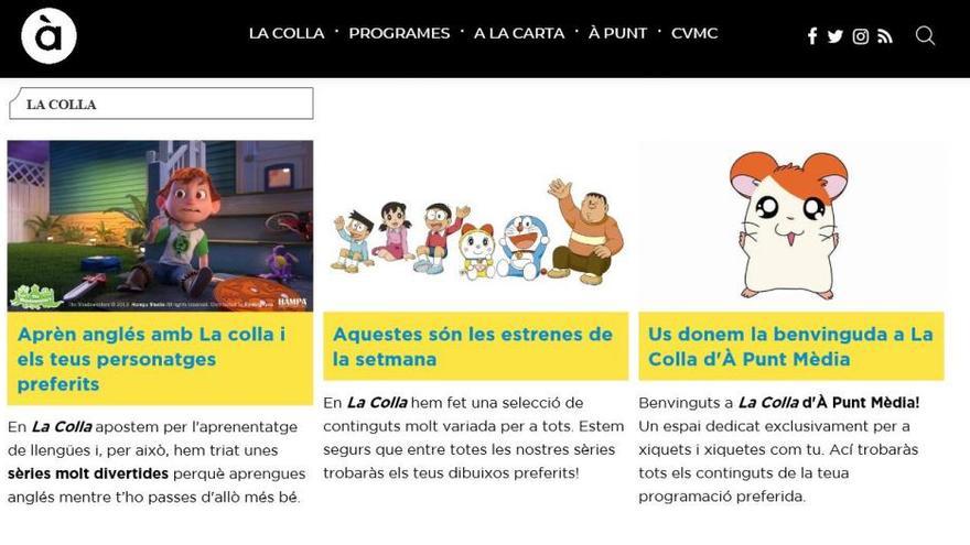 Series de animación y radio en la nueva web de À Punt