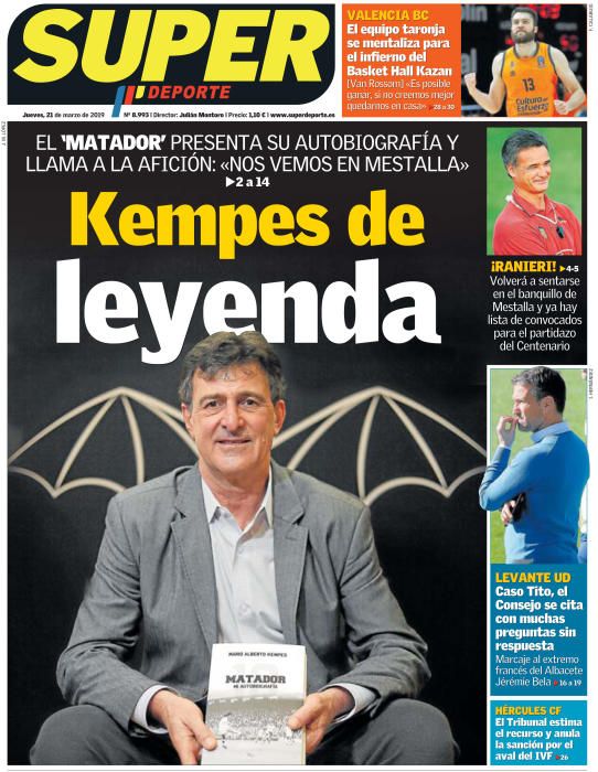 Portada SUPERDEPORTE jueves 21 de marzo 2019