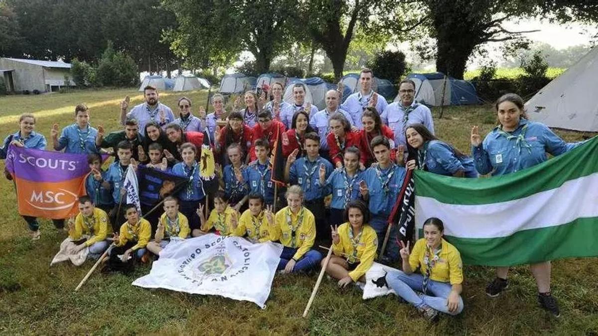 Grupos de scouts, en imagen de archivo.