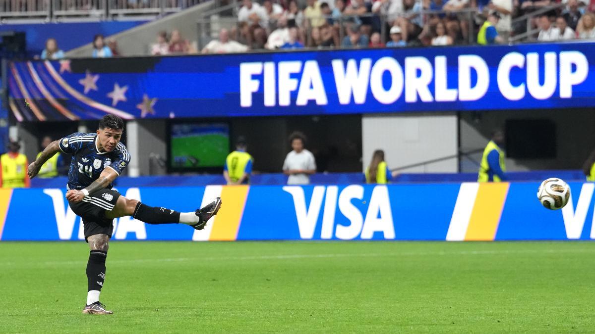 El latigazo de Enzo Fernández supuso el 1-1 en el Inglaterra-Argentina