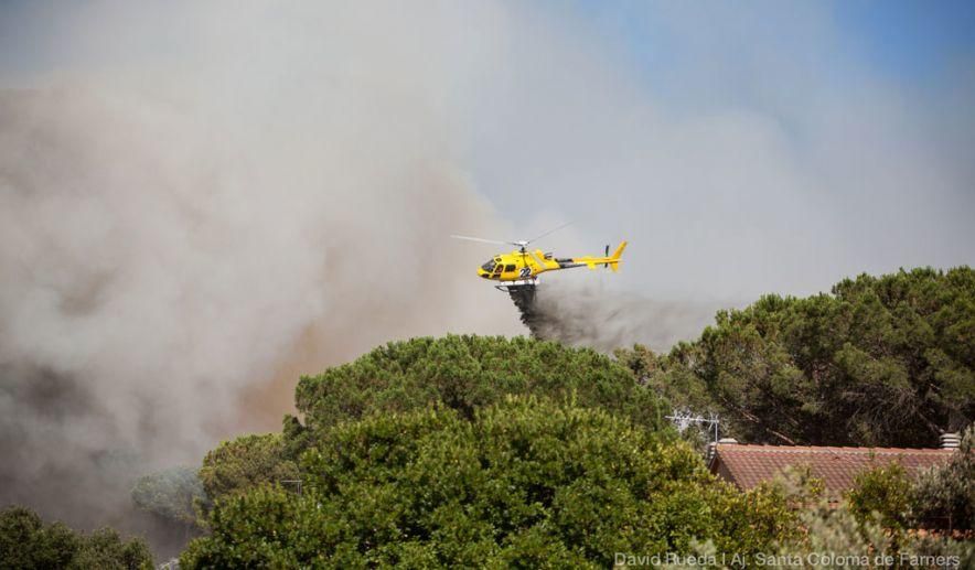 Incendi a Santa Coloma de Farners.