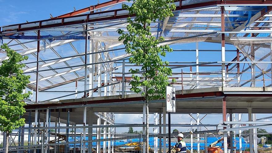 En imágenes: así avanzan las obras del centro de escalada de Lugones