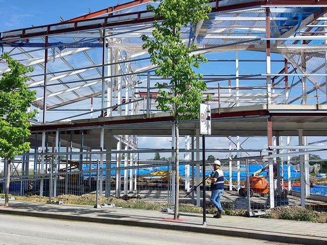 En imágenes: así avanzan las obras del centro de escalada de Lugones