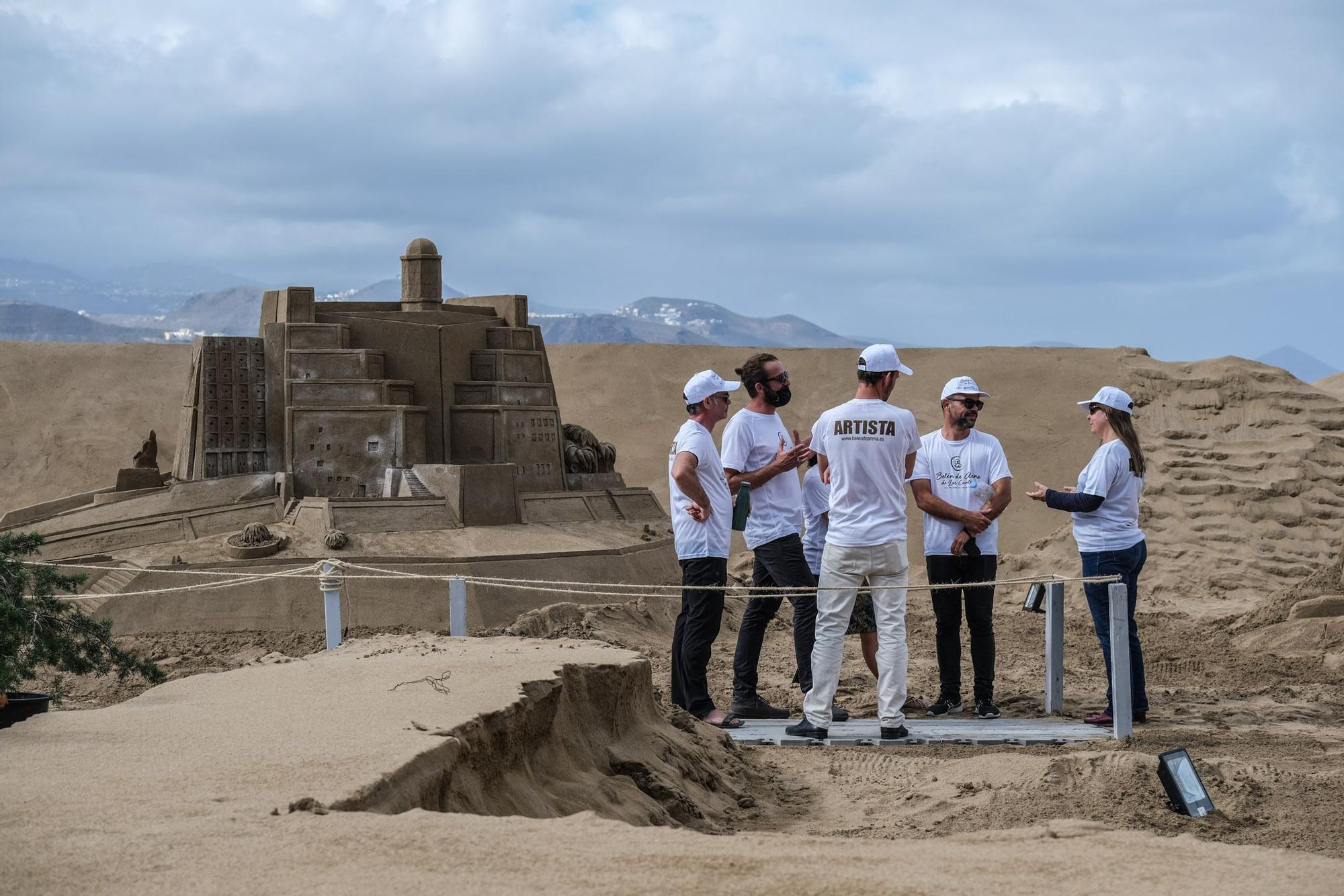 Inauguración del belén de arena en la playa de Las Canteras (3/12/2021)