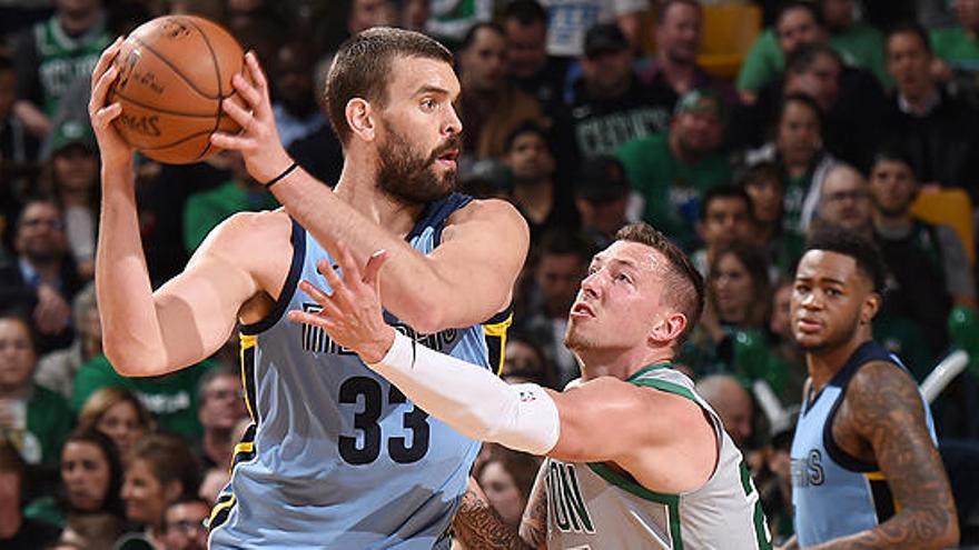 Marc Gasol, durante el partido Celtis-Grizzlies.