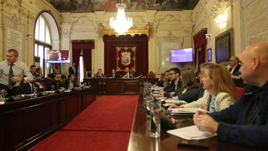 Imagen de una sesión plenaria en el Ayuntamiento de Málaga.