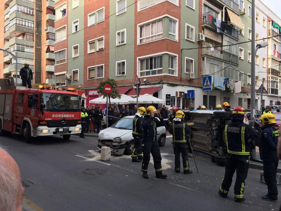 Accidente en la calle La Unión entre dos vehículos