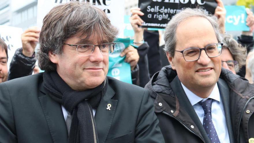 Puigdemont i Torra, en una imatge d&#039;arxiu