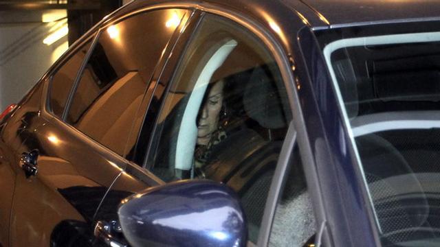 Mercè Pigem abandona la sede del CGPJ.