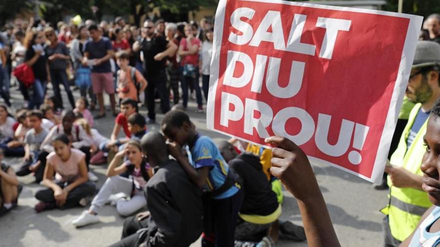 Un moment de la protesta.