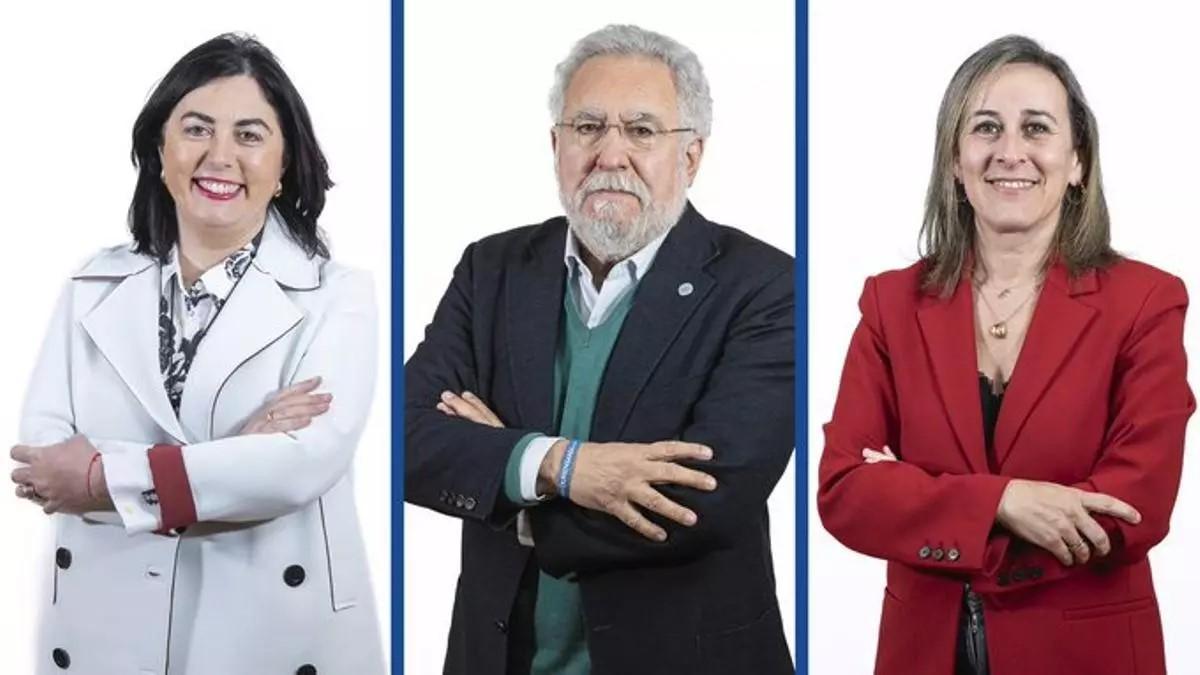 Elena Candia, Miguel Santalices y Ethel Vázquez